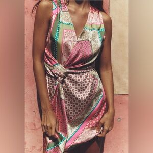 Patch work print Zara dress xs